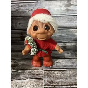 Vintage DAM Elf Troll Christmas 1980 24-4 Mohair Red hat Original Outfit 8"rare